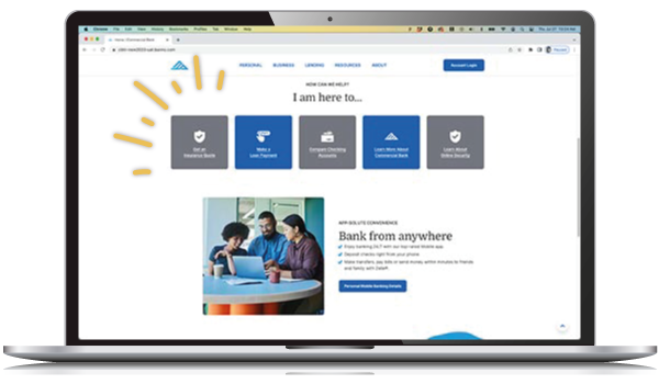 Site product cards screenshot in laptop