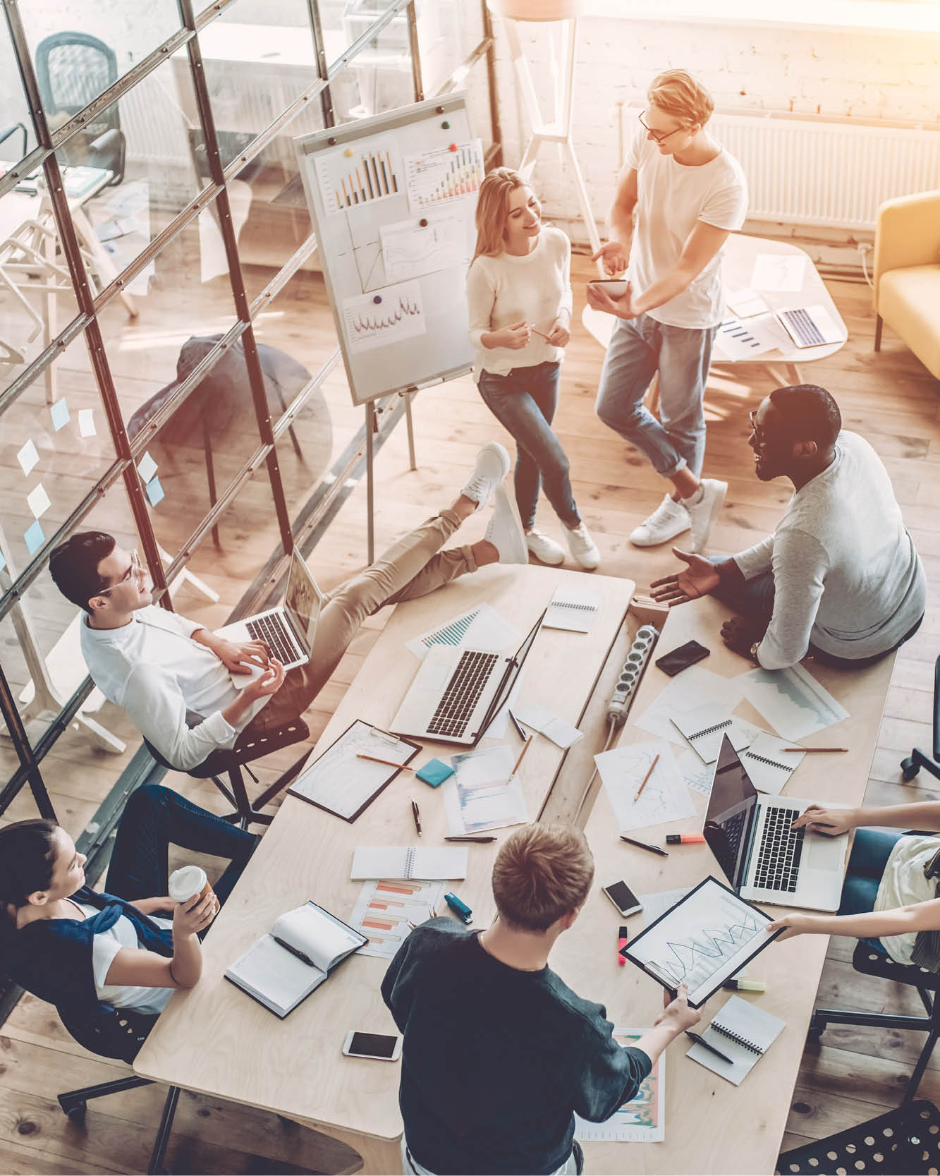 Office workers in a meeting